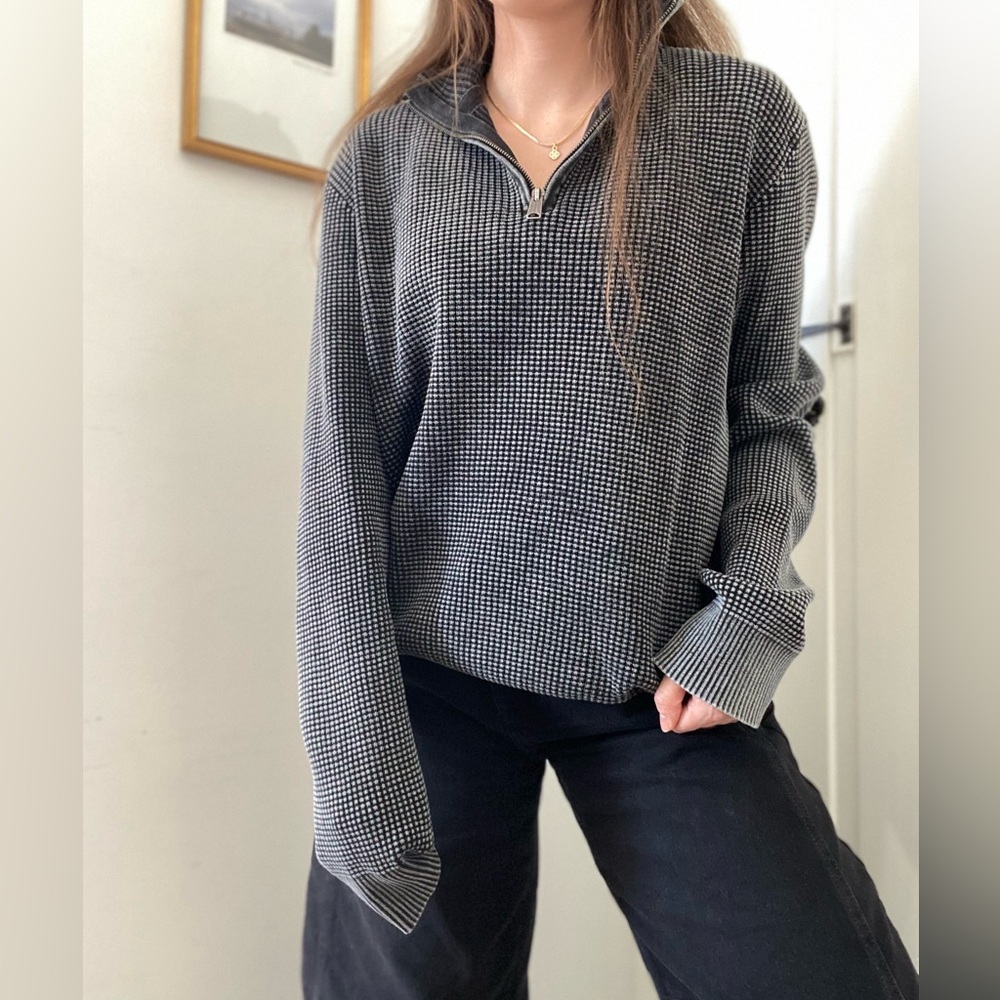 Vintage Lucky Brand Waffle Pullover Sweater